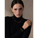 Colar e Pulseira - TRENDY Luxo banhado a Ouro 18K