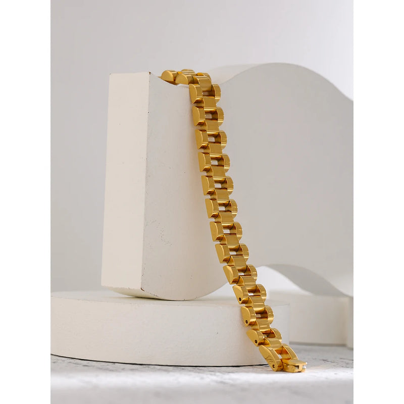 Bracelete Simple Unic - Banhado a Ouro 18K