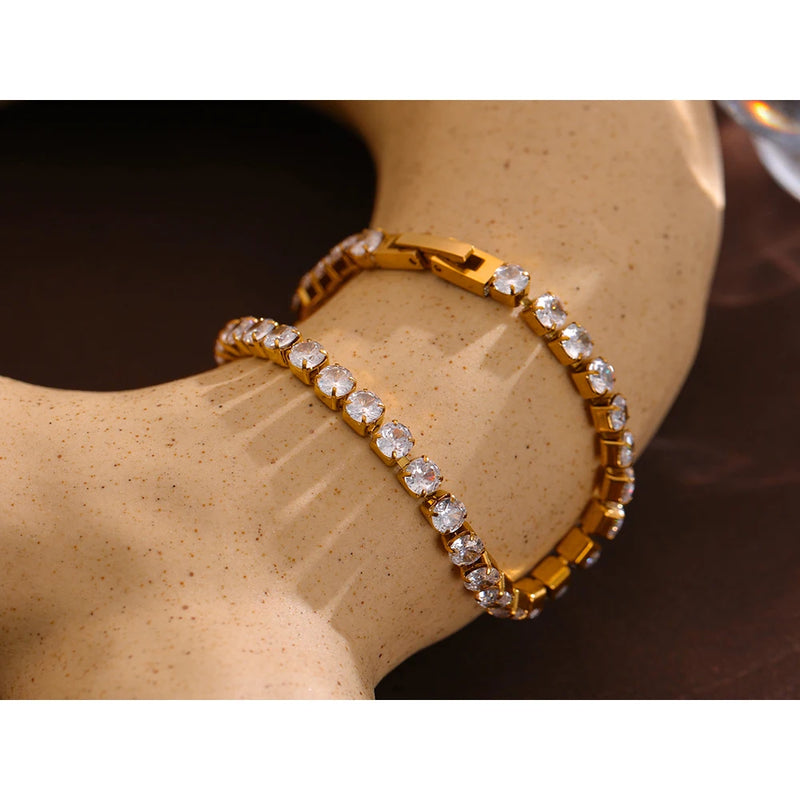 Bracelete Vivienne com Pedras em Zircónia