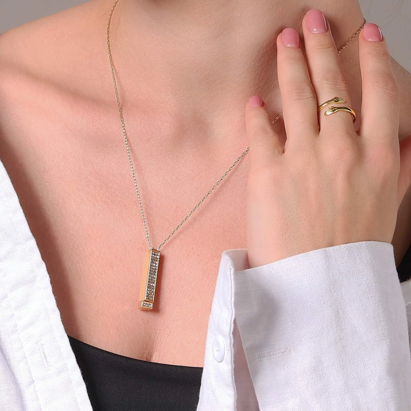 Colar - I Love You banhado a Ouro 18K