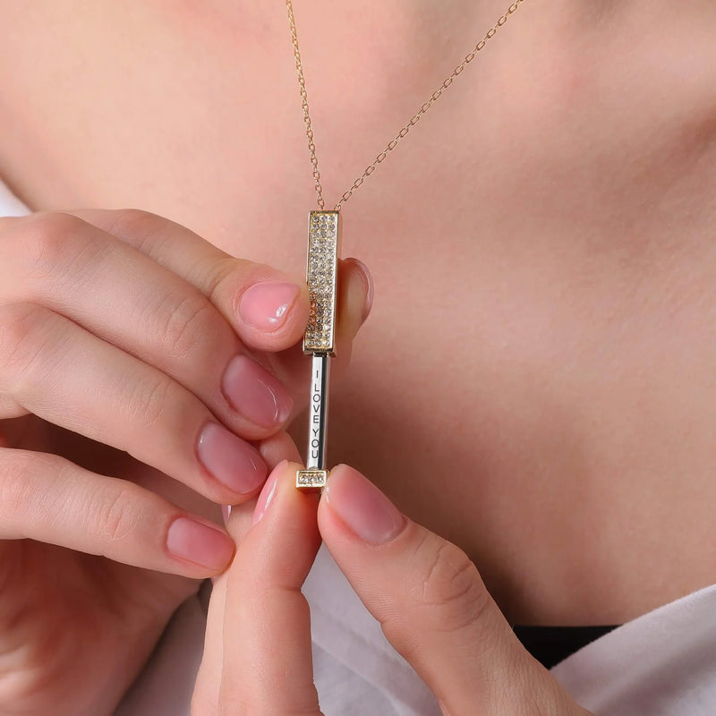 Colar - I Love You banhado a Ouro 18K