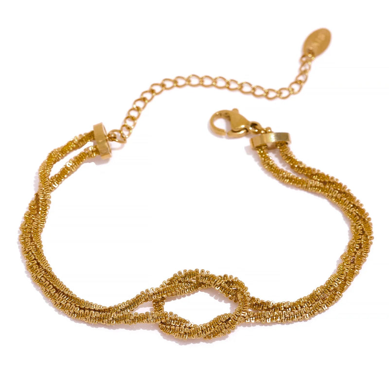 Bracelete Gypsophila Banhado a Ouro 18K
