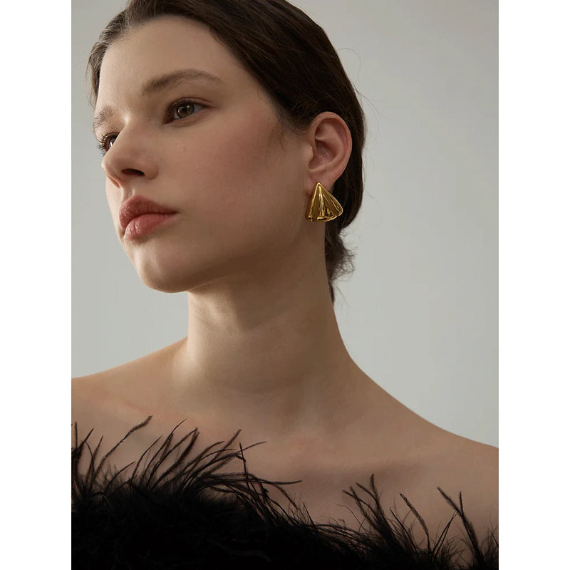18K Gold Plated Shell Earring