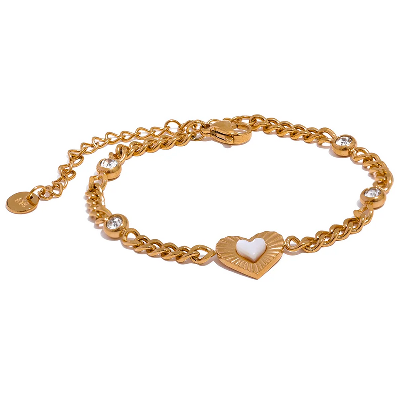 Bracelete Doré com Pedras em Zircónia