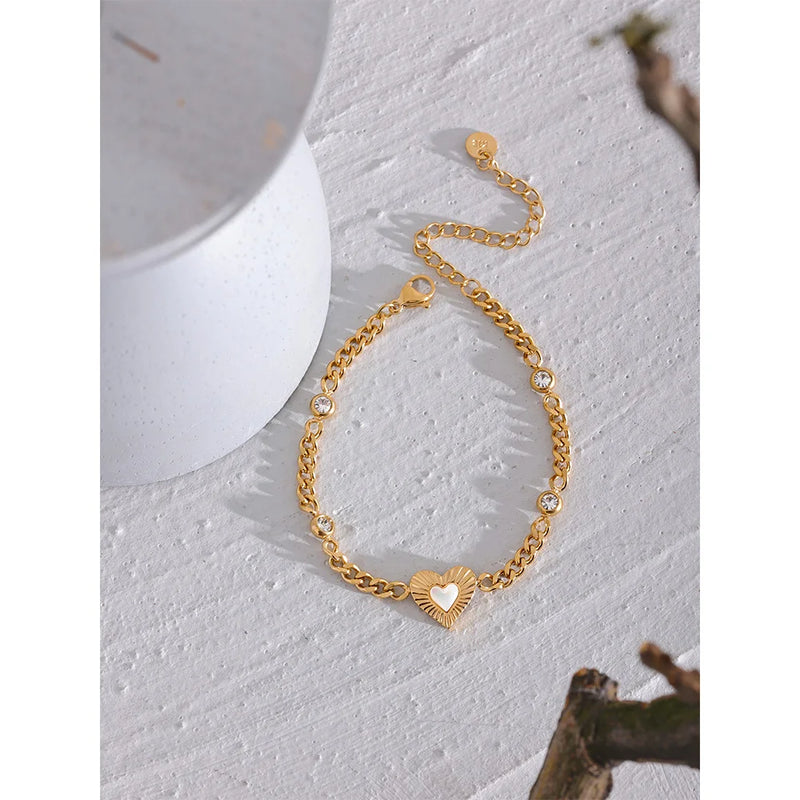 Bracelete Doré com Pedras em Zircónia