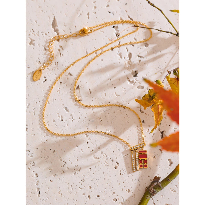 Colar - Chic Wishes com pedras em Zircônia