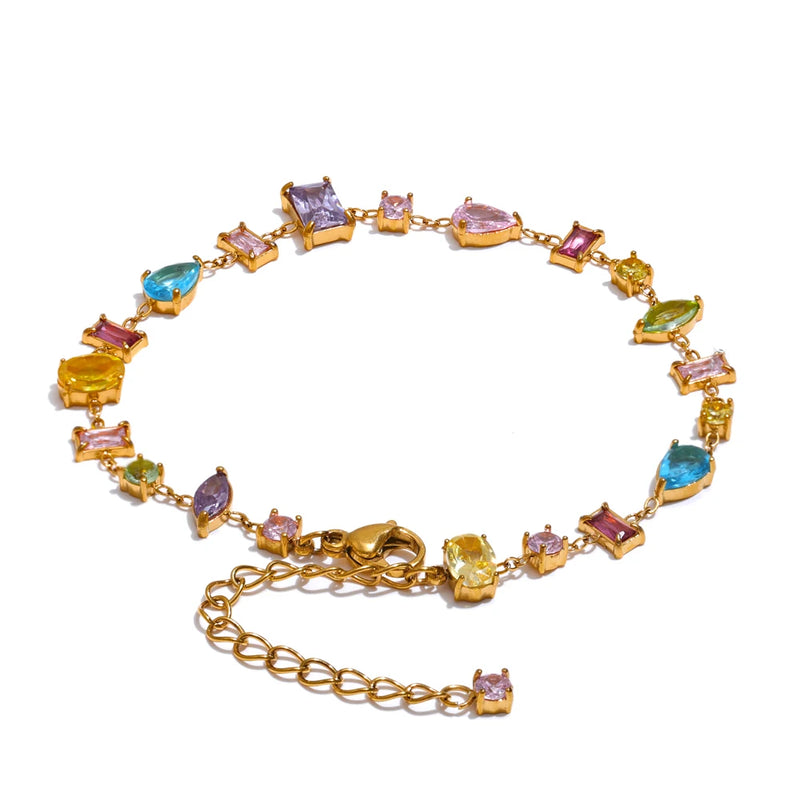 Bracelete Divina com Pedras em Zircónia banho de Ouro 18K