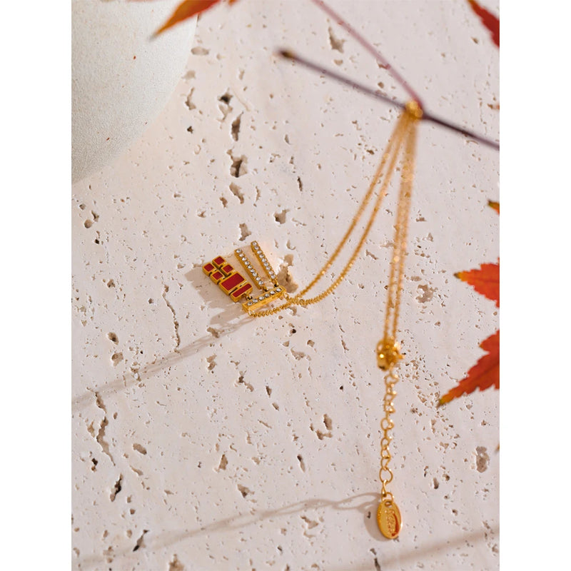Colar - Chic Wishes com pedras em Zircônia