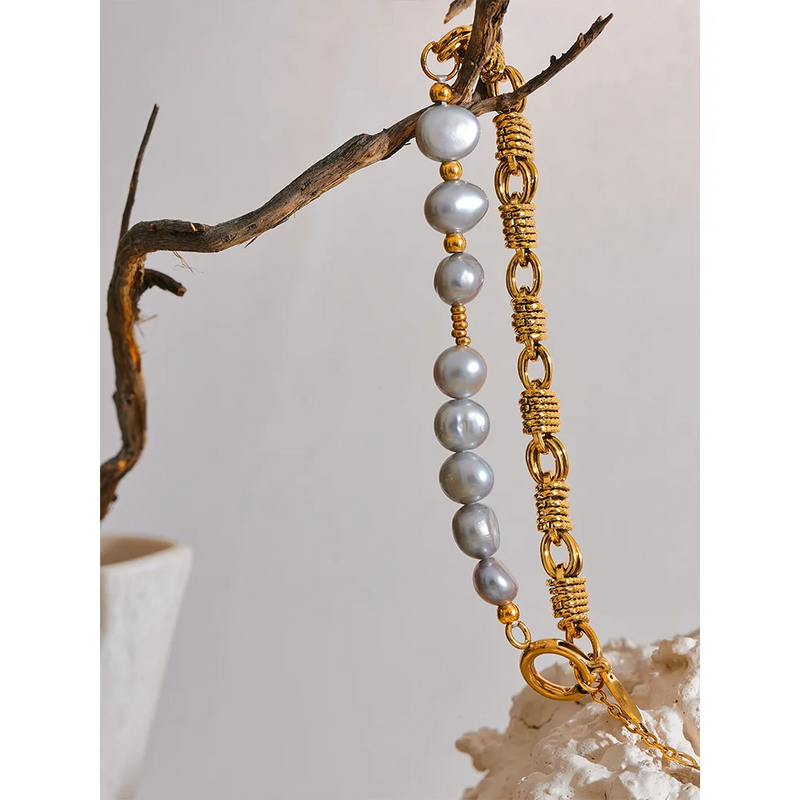 Bracelete Fulgore com Pérolas Naturais de Água Doce