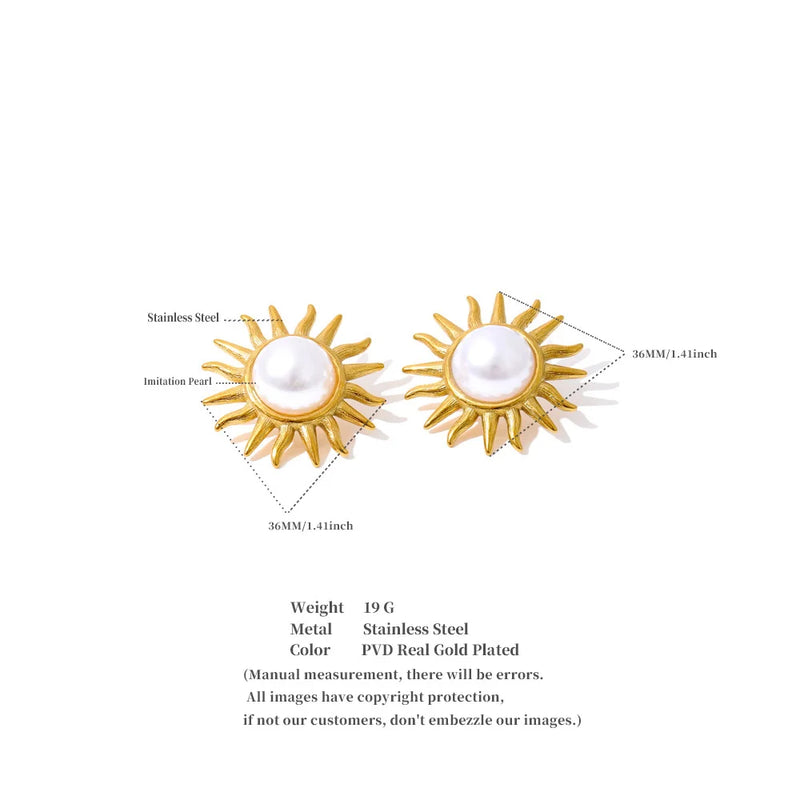 Brinco Armonia com Pérolas Naturais Banhado a Ouro 18K
