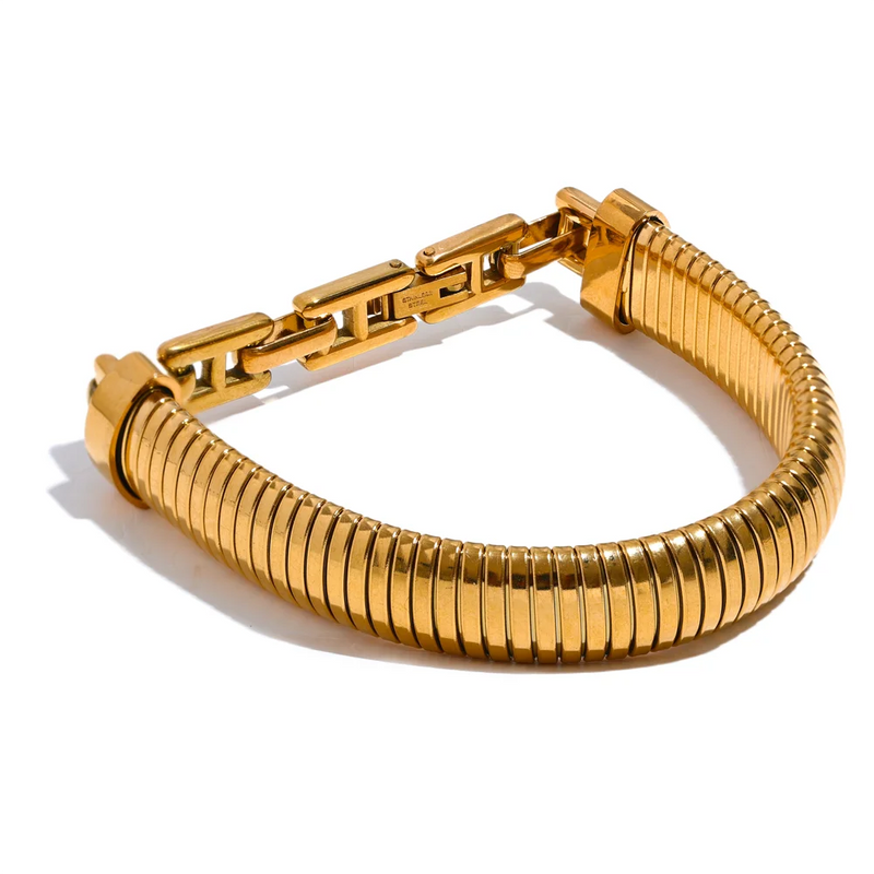 Bracelete Línqua Banhado a Ouro 18K