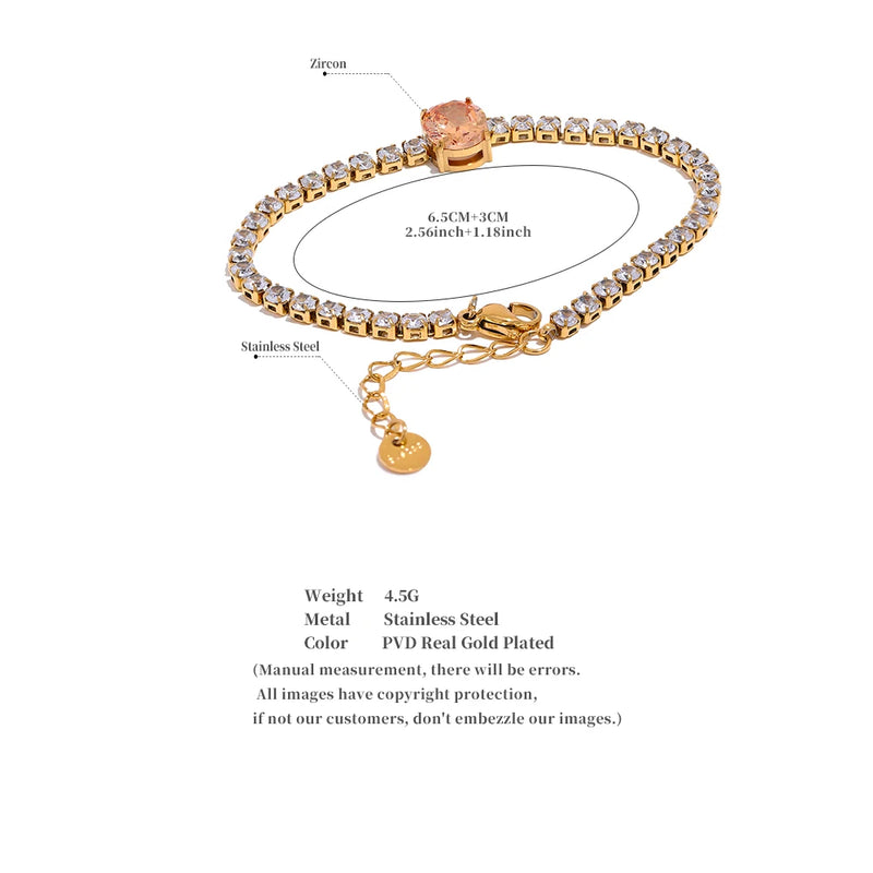 Bracelete Glória com Pedras em Zircónia
