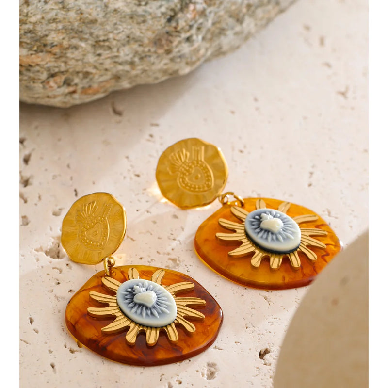 Brincos Amber Sun