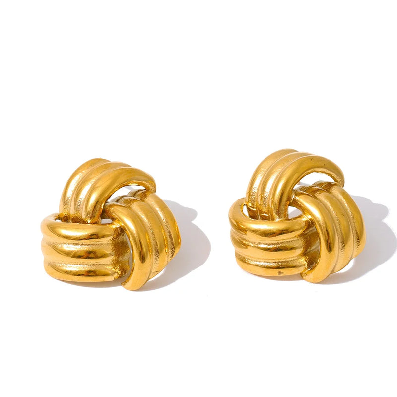 Brincos Geometric Style Banhado a Ouro 18K