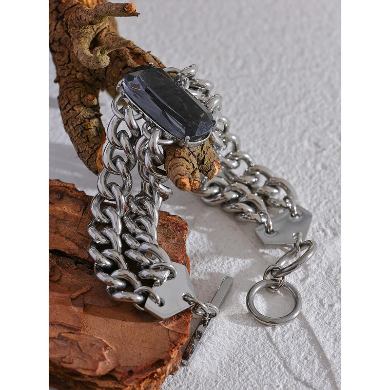 Expression Bracelet with Zirconia Stone