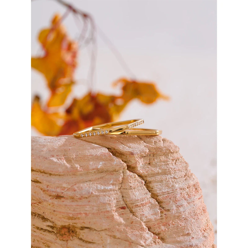 Anel Square Banhado a Ouro 18K