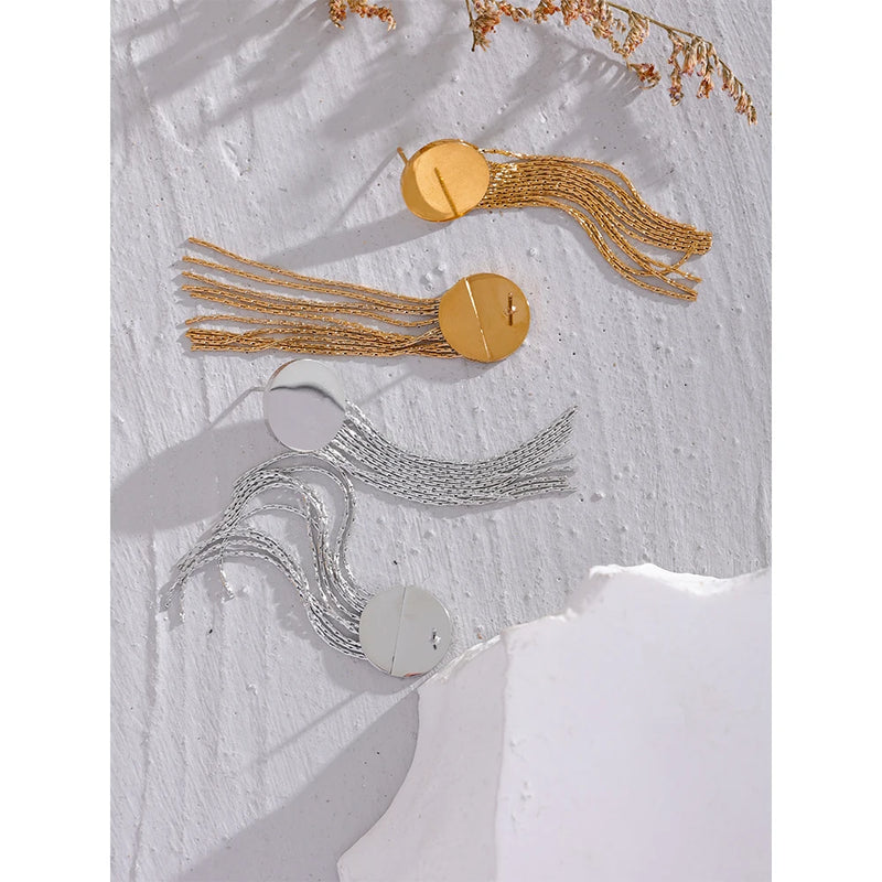 Charms Earrings in Silver and Gold
