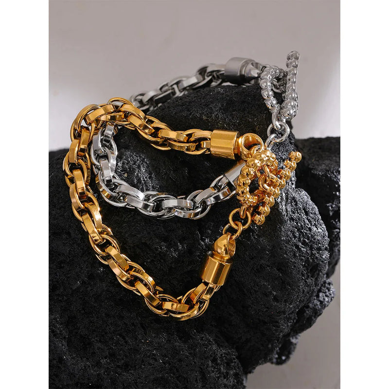 Bracelete Thicker Link Banhado a Ouro 18K