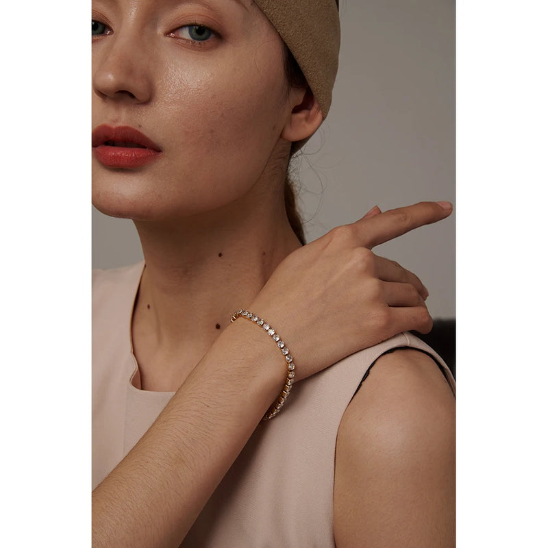 Bracelete Vivienne com Pedras em Zircónia