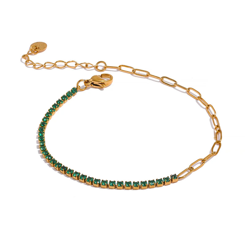 Bracelete Colorful Banhado a Ouro 18K e Pedras em Zircónia