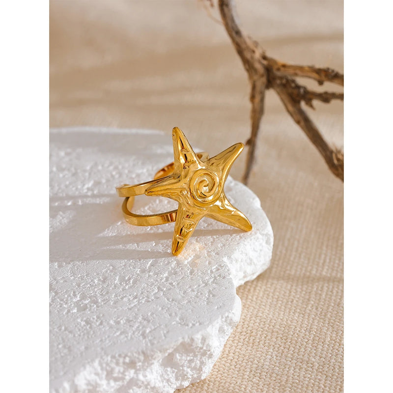 Anel STAR banhado a Ouro