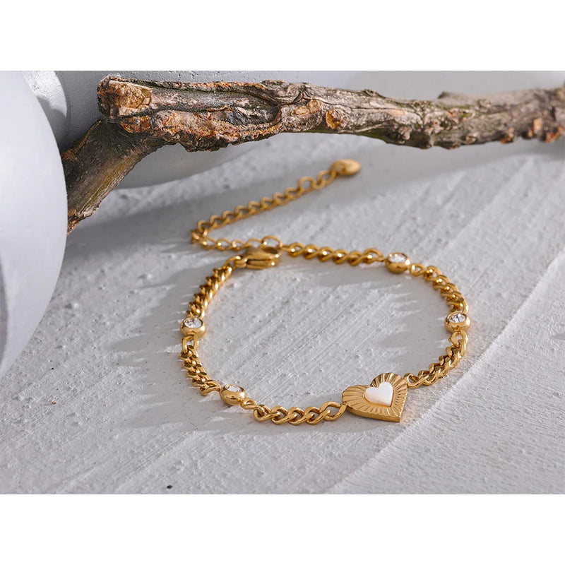 Bracelete Doré com Pedras em Zircónia