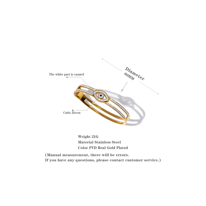 Bracelete Visão Profunda Banhado a Ouro 18K com pedras em Zircónia