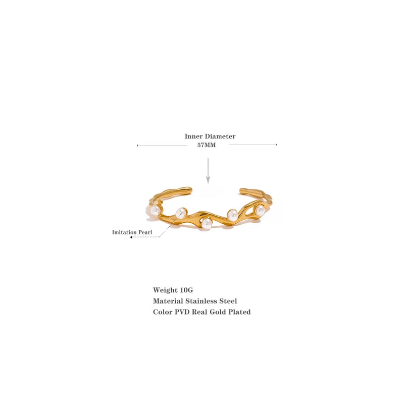 Bracelete Étoile - Com Pérolas Naturais de Água Doce