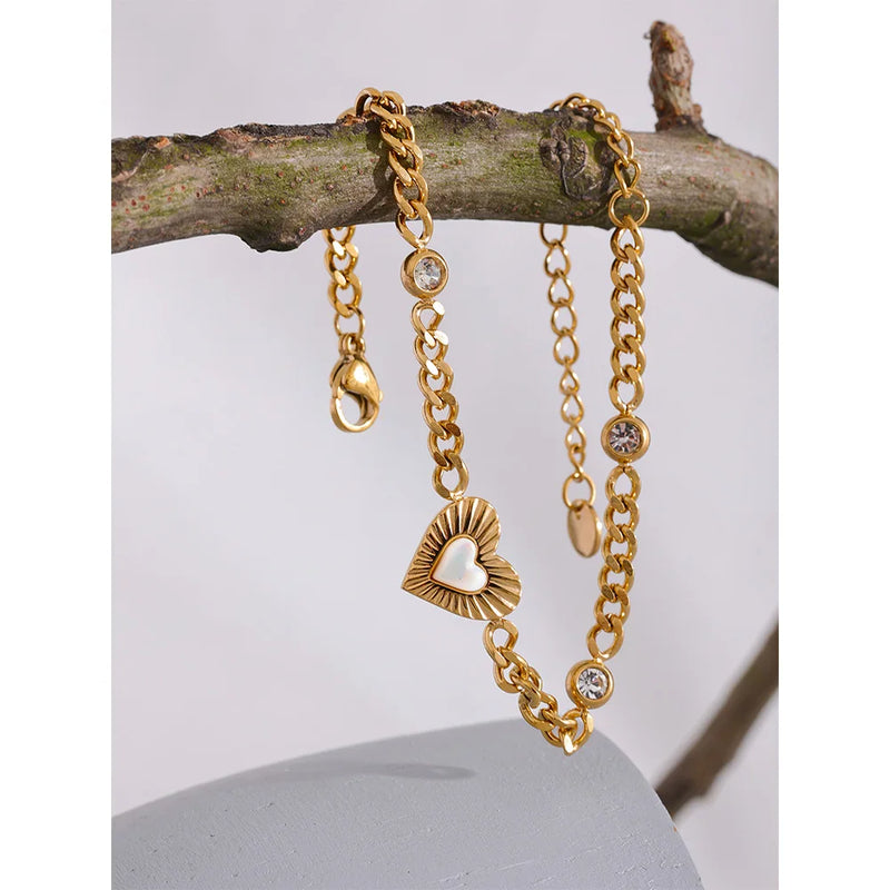Bracelete Doré com Pedras em Zircónia