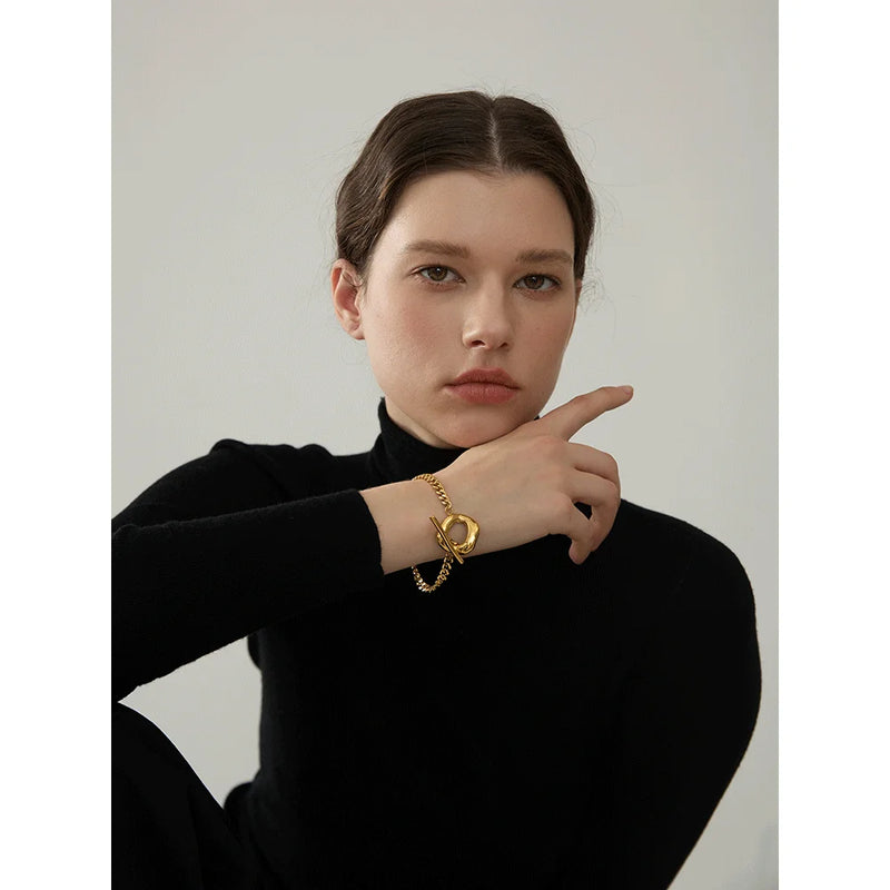 18K Gold Plated Claps Bracelet