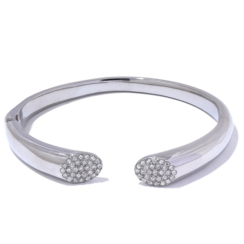 Bracelete Open Stylish com Pedras em Zircónia