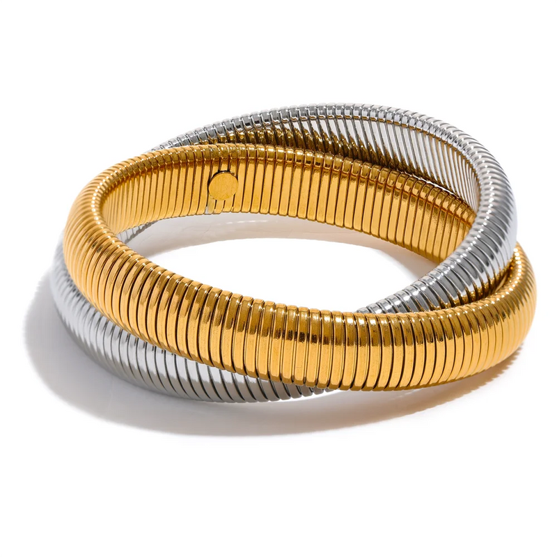 Bracelete Elastic Thick - Banhado a Ouro 18K