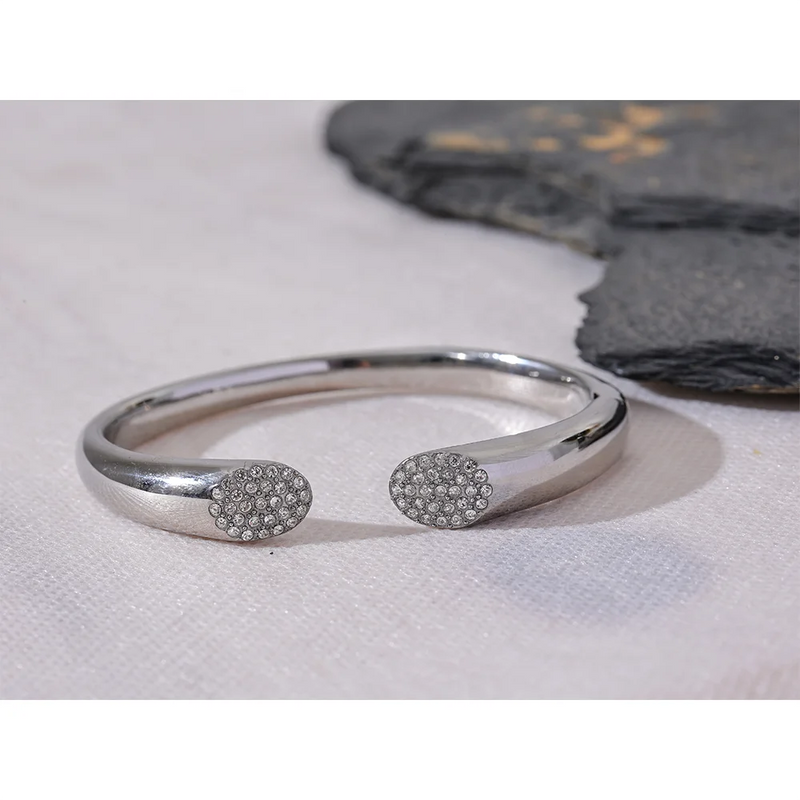 Bracelete Open Stylish com Pedras em Zircónia