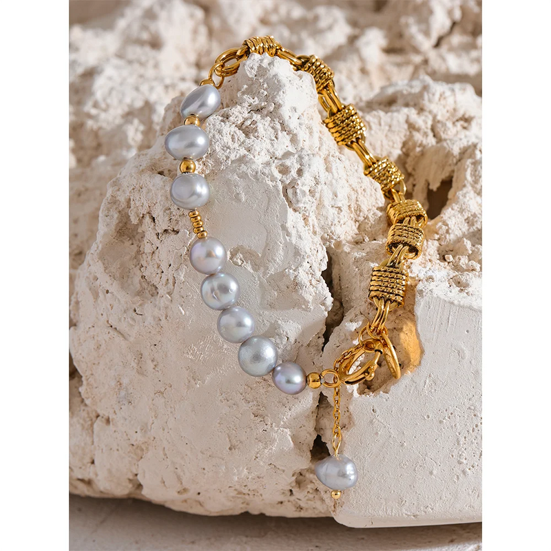 Bracelete Fulgore com Pérolas Naturais de Água Doce