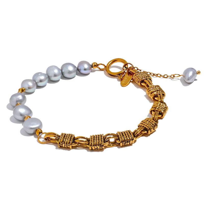 Bracelete Fulgore com Pérolas Naturais de Água Doce