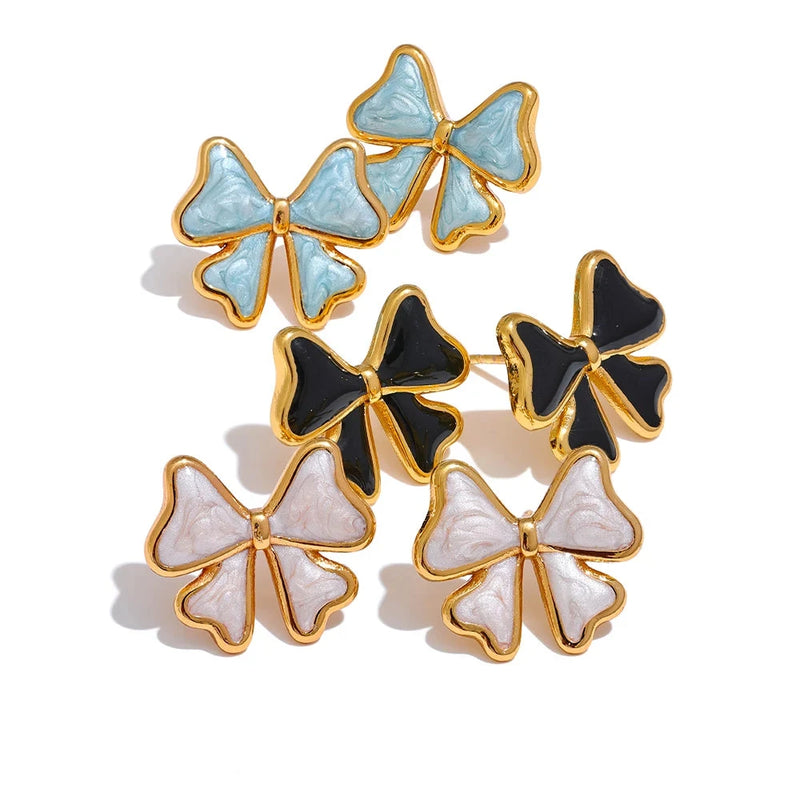 Golden Bow Earrings