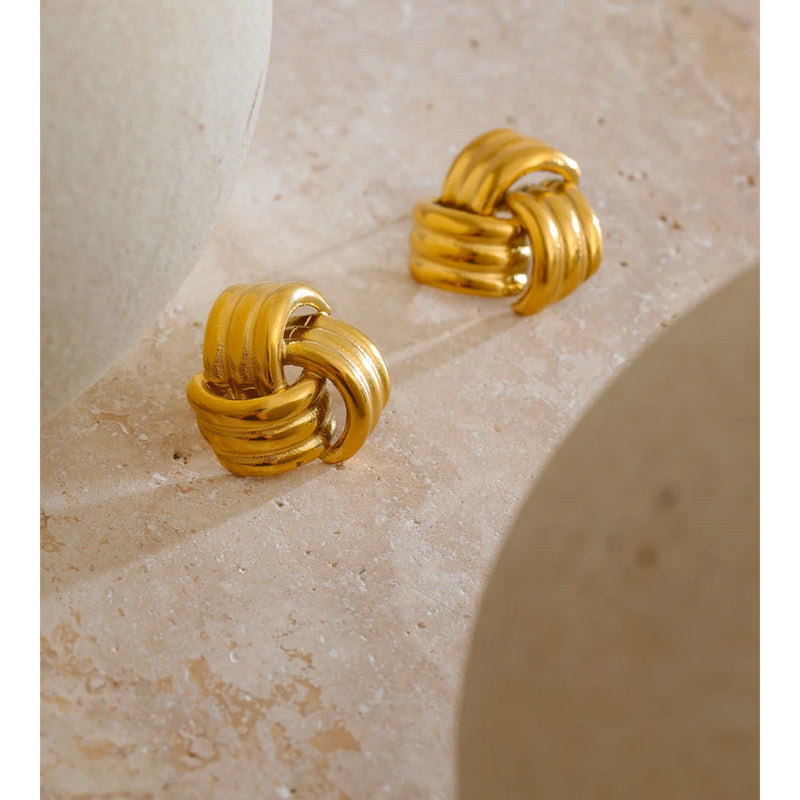 Brincos Geometric Style Banhado a Ouro 18K