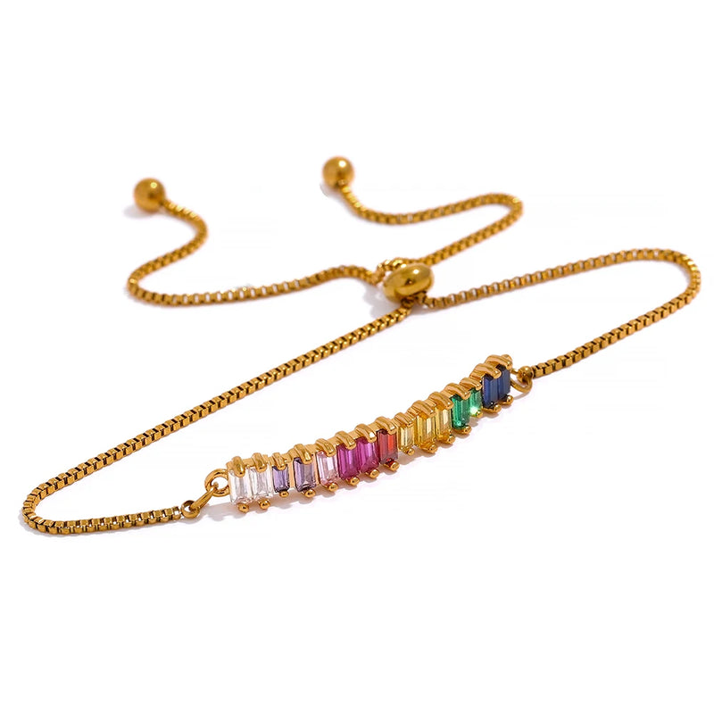 Bracelete Stella -  Com pedras em Zircónia e Banhado a Ouro 18K