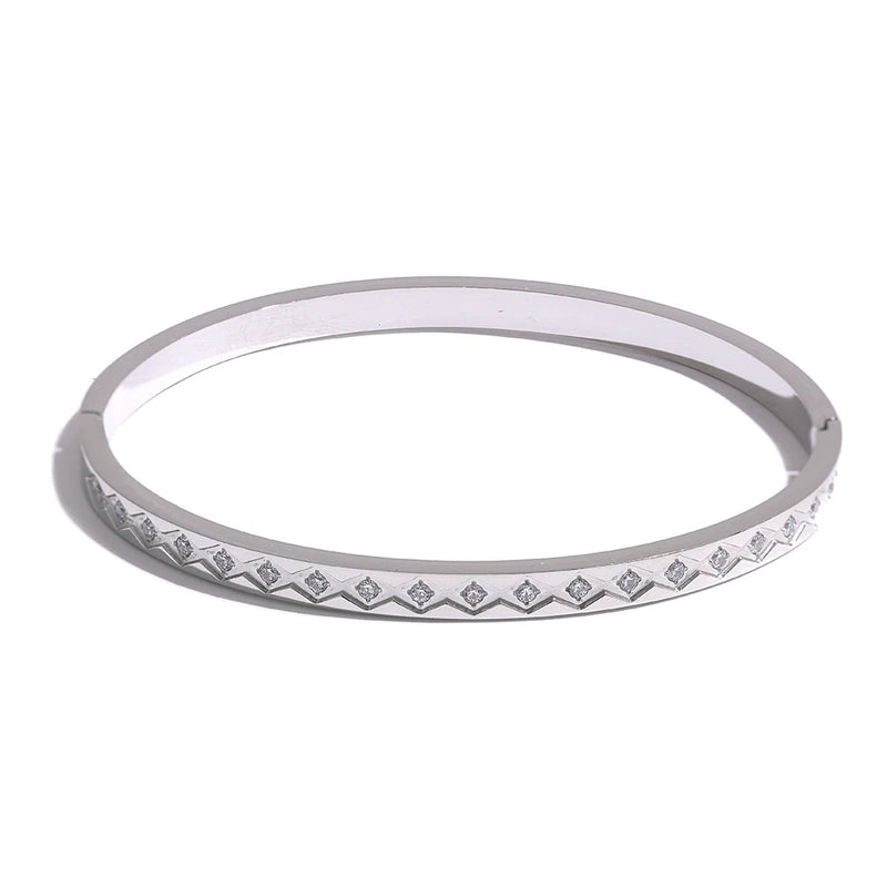 Bracelete Monarca com Pedras em Zircónia e Banhado a Ouro 18K