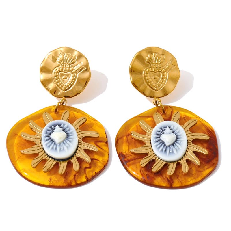 Brincos Amber Sun