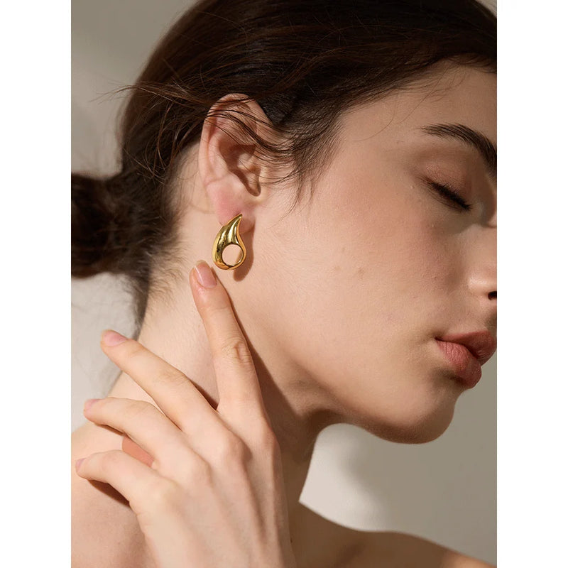 Brinco Moda em Prata e Dourado