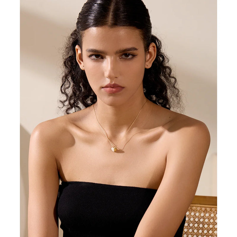 Romance Necklace with natural stone and Zirconia