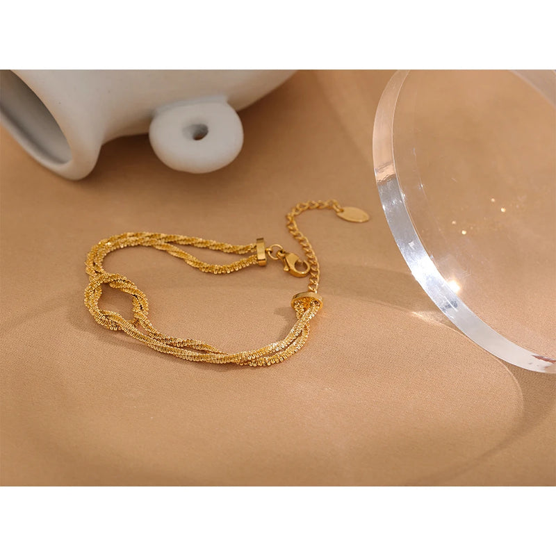 Bracelete Gypsophila Banhado a Ouro 18K