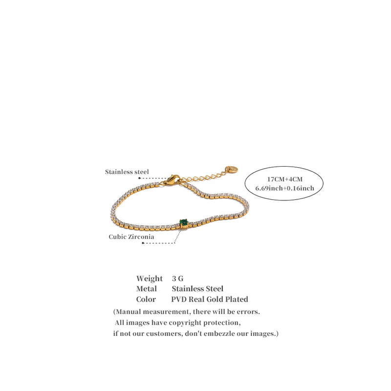 Bracelete Atena com Pedra em Zircónia
