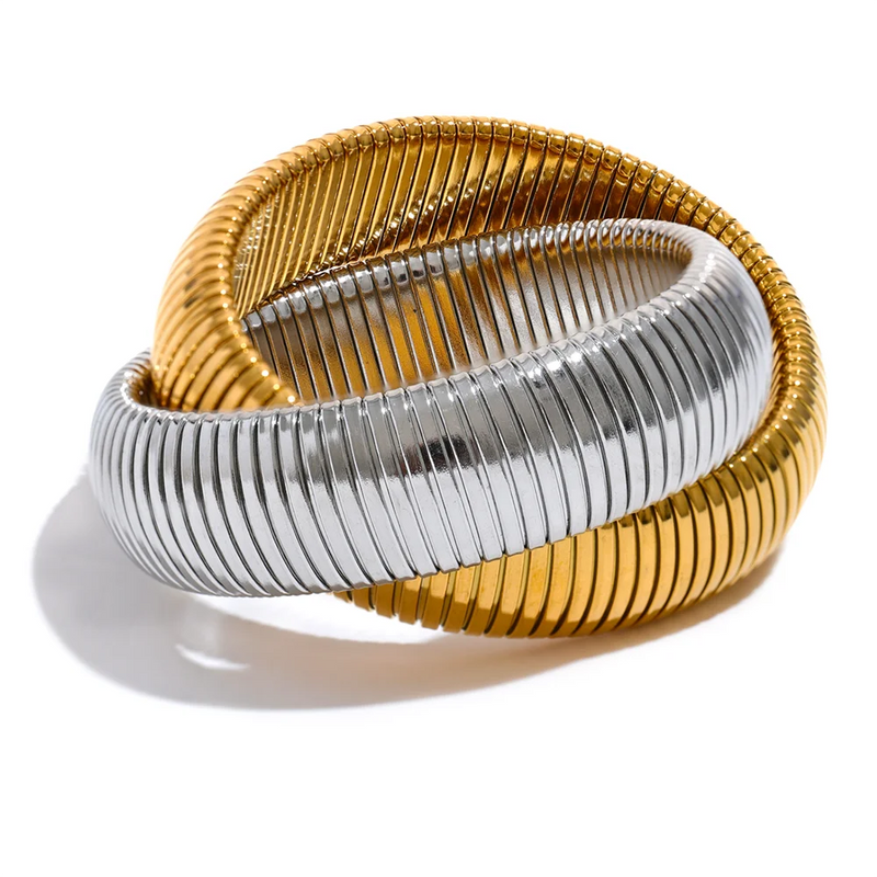 Bracelete Elastic Thick - Banhado a Ouro 18K