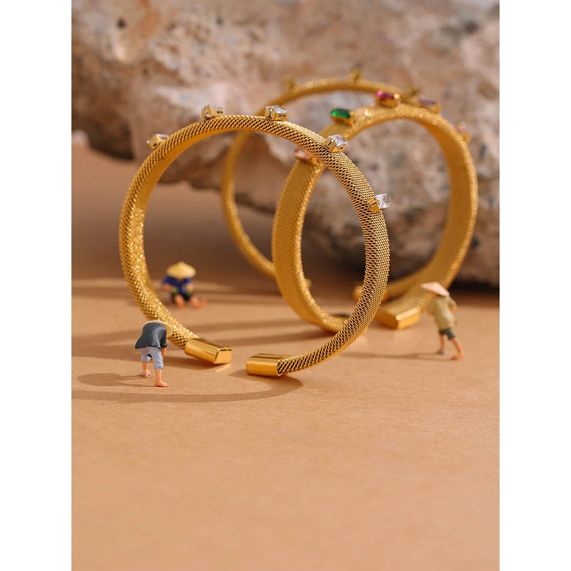 Bracelete  Arco-íris com pedras em Zircônia