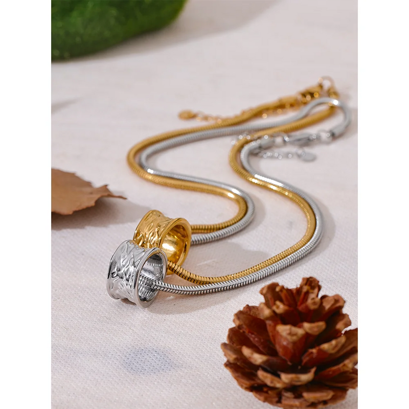 Mancha Necklace - 18K Gold Plated and Silver