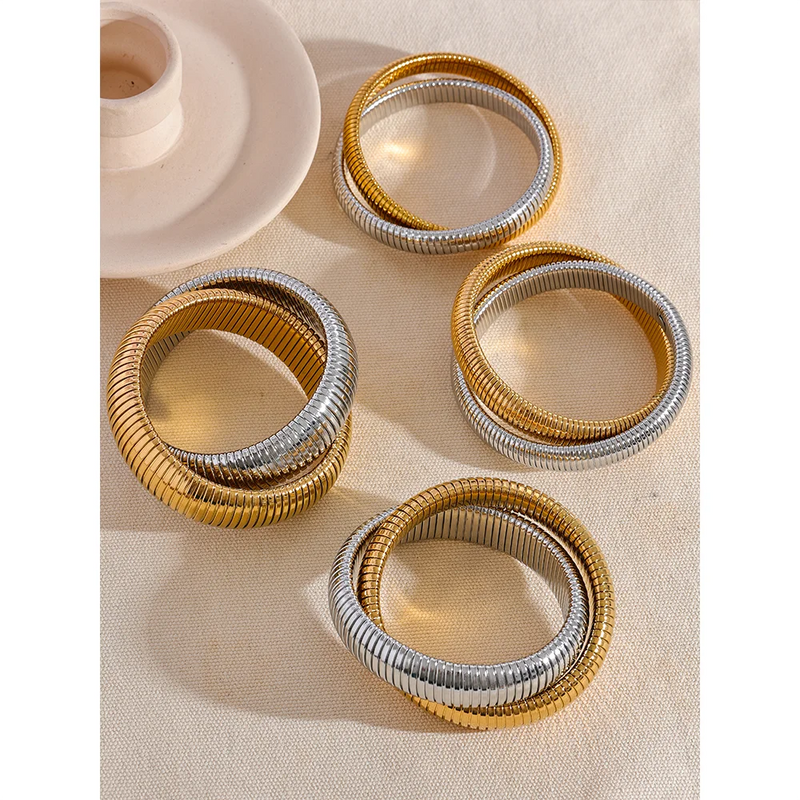 Bracelete Elastic Thick - Banhado a Ouro 18K