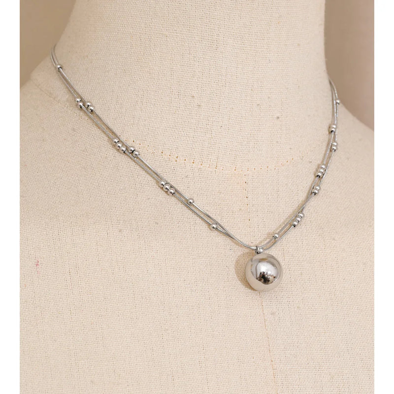 Colar Cristal do Mar Banhado a Ouro 16K