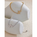 Pulseira Delicada Banhada a Ouro 18K e pedras em Zircônia